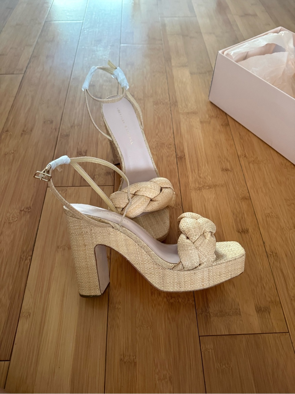 Loeffler Randall Fae Natural Platform Sandal with Braid 10